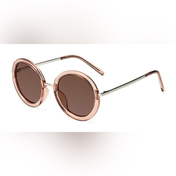 Chico's Pink and Brown Sunglasses with Round Frames - Picture 1 of 6